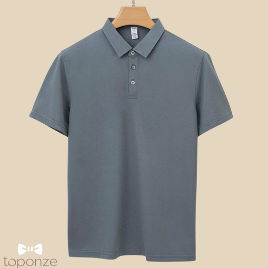 Polo Masculino em Seda de Amoreira — Toque Suave e Elegância Atemporal