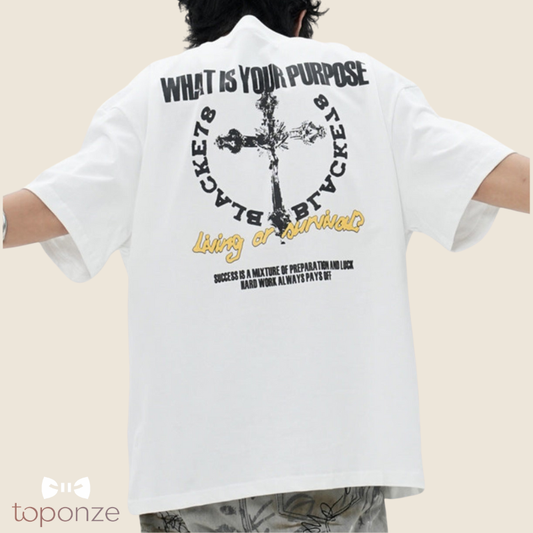 T-Shirt Oversized “Living or Survive” – Estilo Urbano Premium