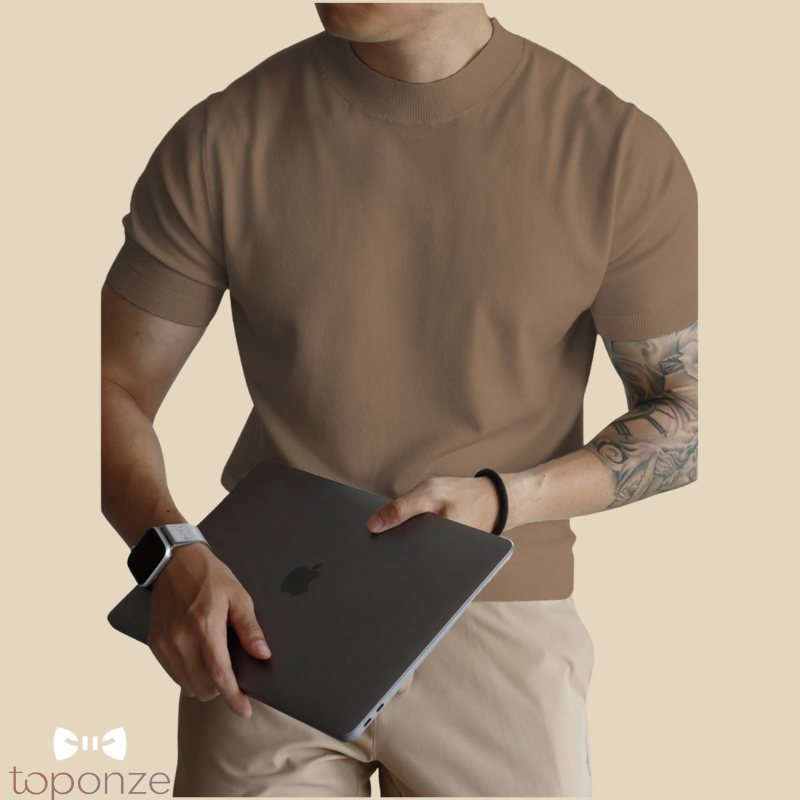 Camisola Masculina Premium em Malha Fina – Estilo Clássico e Elegante