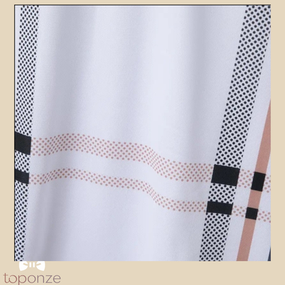 Polo Masculino Estilo Britânico — Casual Elegante com Padrão Xadrez Moderno