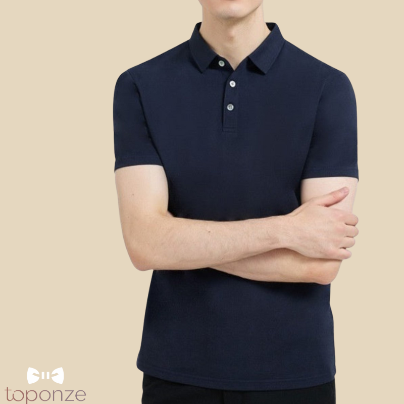 Polo Masculino em Seda de Amoreira — Toque Suave e Elegância Atemporal