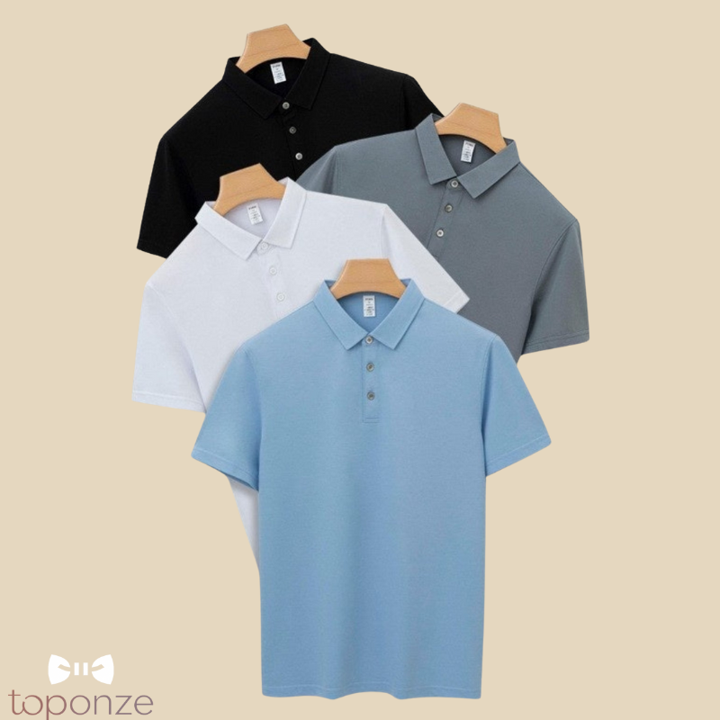 Polo Masculino em Seda de Amoreira — Toque Suave e Elegância Atemporal