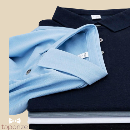 Polo Masculino em Seda de Amoreira — Toque Suave e Elegância Atemporal