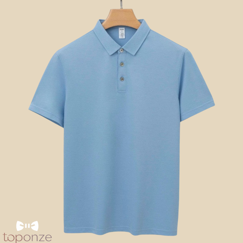 Polo Masculino em Seda de Amoreira — Toque Suave e Elegância Atemporal