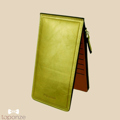 Carteira Masculina Premium FULABO — Design Elegante com Fecho em Zíper