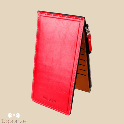 Carteira Masculina Premium FULABO — Design Elegante com Fecho em Zíper