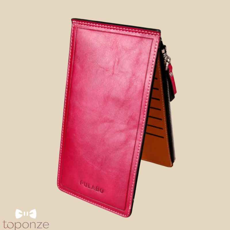 Carteira Masculina Premium FULABO — Design Elegante com Fecho em Zíper