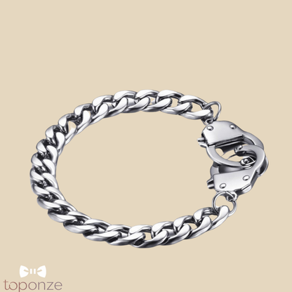 Pulseira Masculina Aço Inoxidável — Edição “Cadeado Urbano”