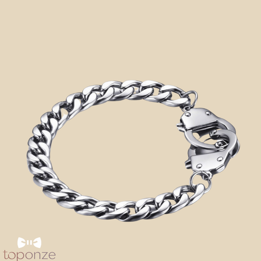 Pulseira Masculina Aço Inoxidável — Edição “Cadeado Urbano”