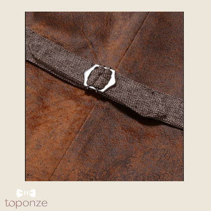 Colete Masculino Clássico Elegante – Corte Slim com Botões e Detalhe de Alfaiataria