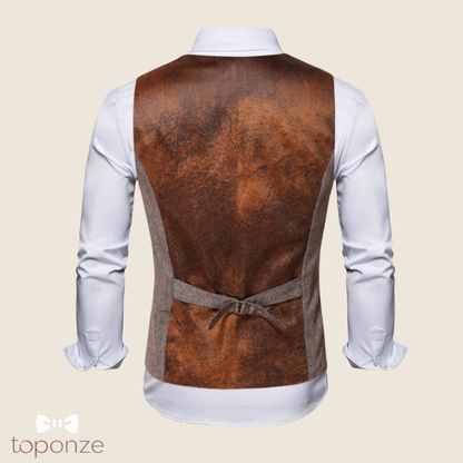 Colete Masculino Clássico Elegante – Corte Slim com Botões e Detalhe de Alfaiataria