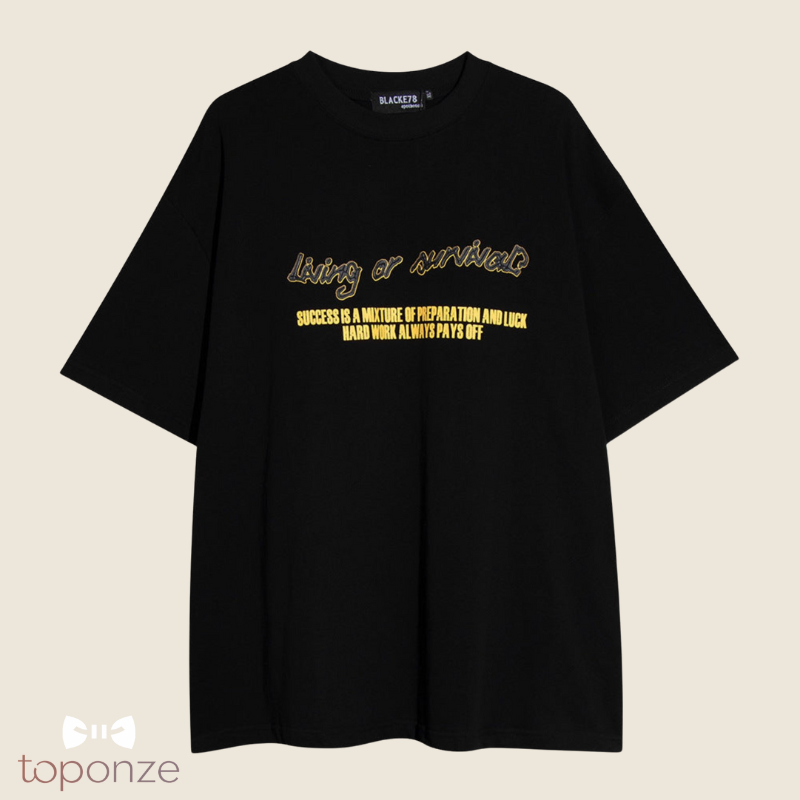 T-Shirt Oversized “Living or Survive” – Estilo Urbano Premium