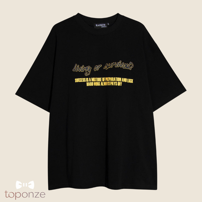 T-Shirt Oversized “Living or Survive” – Estilo Urbano Premium