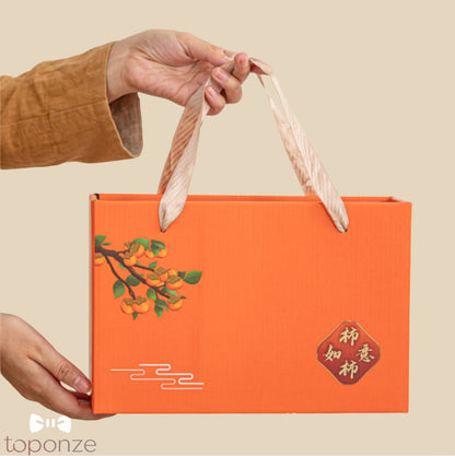 Conjunto de Chá em Cerâmica – Elegância Oriental em Laranja