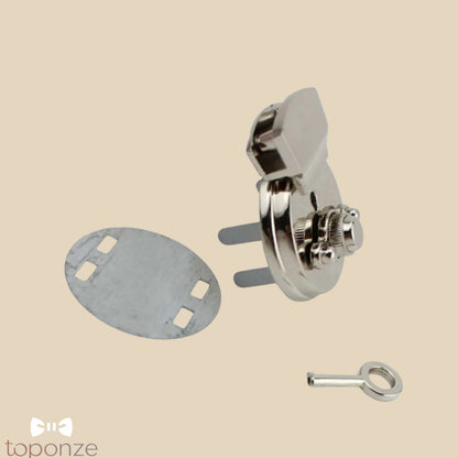 Fecho Metálico de Segurança com Chave – Ideal para Malas, Gavetas e Armários