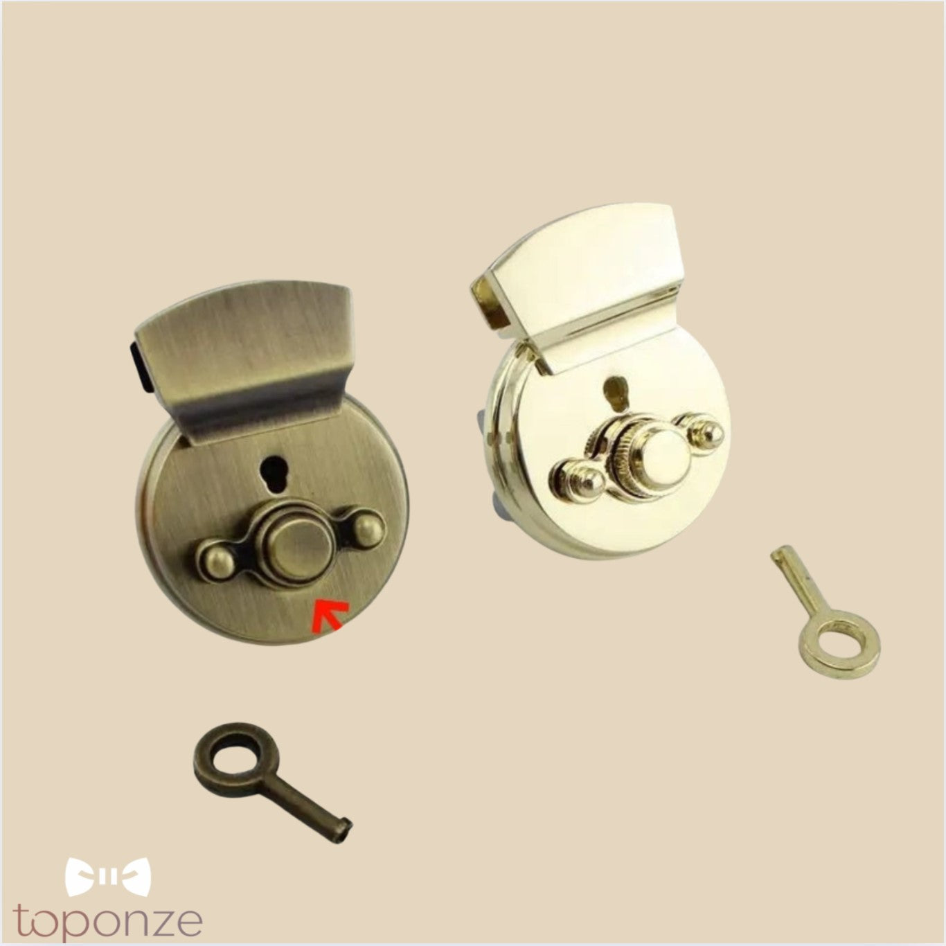 Fecho Metálico de Segurança com Chave – Ideal para Malas, Gavetas e Armários