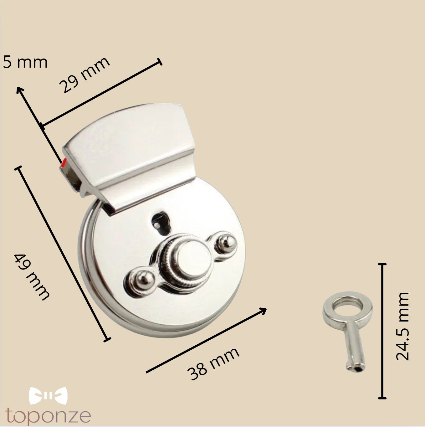 Fecho Metálico de Segurança com Chave – Ideal para Malas, Gavetas e Armários