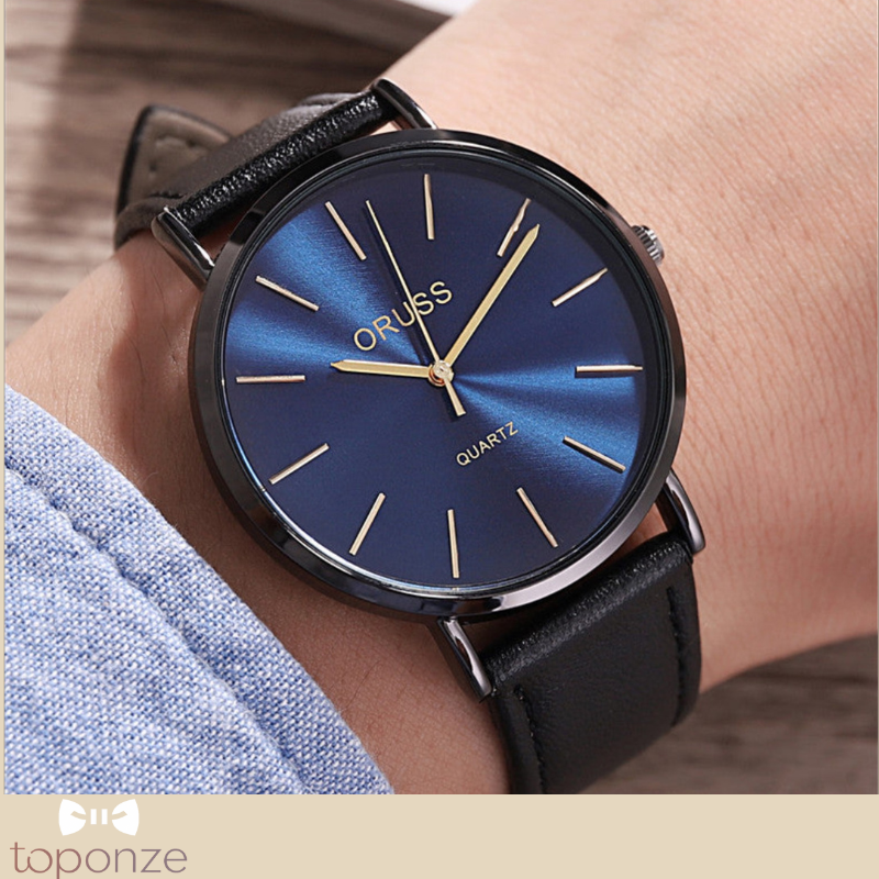 Relógio ORUSS 1853 — Luxo Clássico em Aço Preto