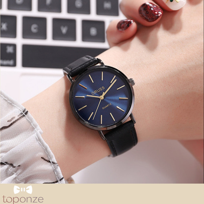 Relógio ORUSS 1853 — Luxo Clássico em Aço Preto