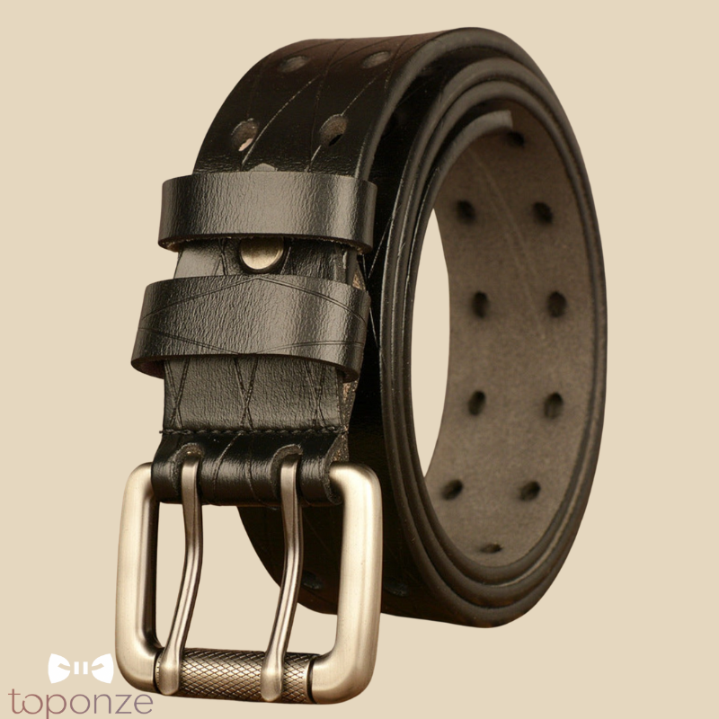 Cinto Masculino Vintage em Couro — Estilo Clássico e Resistência