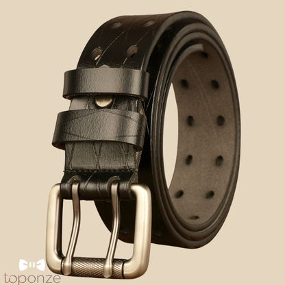 Cinto Masculino Vintage em Couro — Estilo Clássico e Resistência