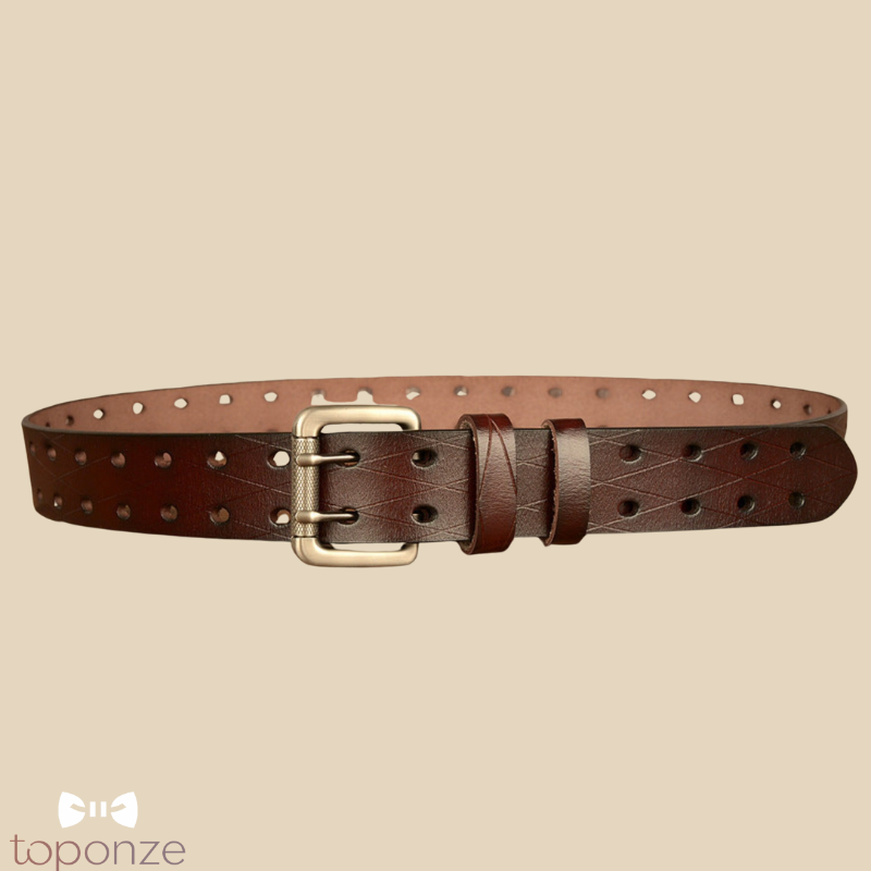 Cinto Masculino Vintage em Couro — Estilo Clássico e Resistência