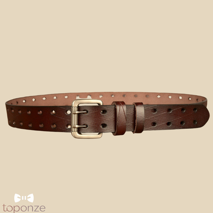 Cinto Masculino Vintage em Couro — Estilo Clássico e Resistência