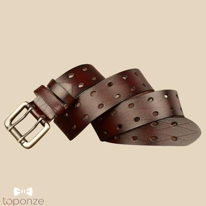 Cinto Masculino Vintage em Couro — Estilo Clássico e Resistência