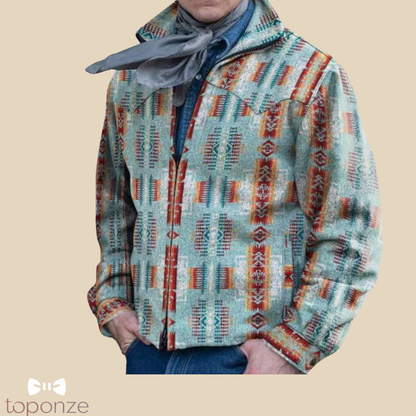 Casaco Masculino Estilo Western Étnico – Conforto e Personalidade Única